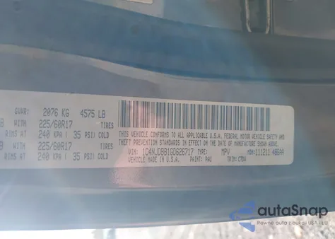 2016 Jeep Compass Sport from USA, damaged, VIN 1C4NJDBB1GD626717